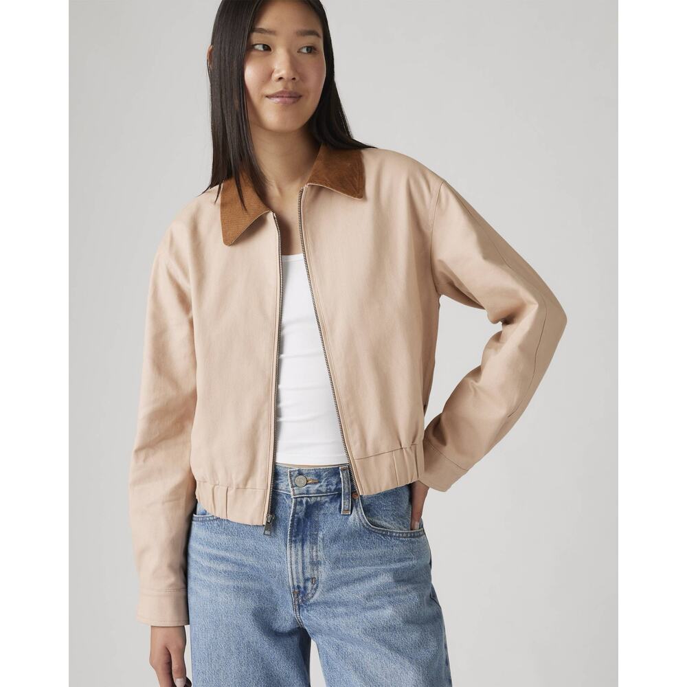 Levi's Blush Pink Jacket with Brown Collar